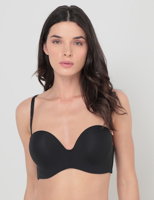 BRASSIERE INVISIBLE, 34D, NEGRO