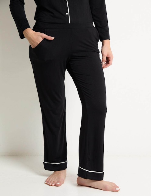 PANTALÓN ALBANE LISO, XL, NEGRO