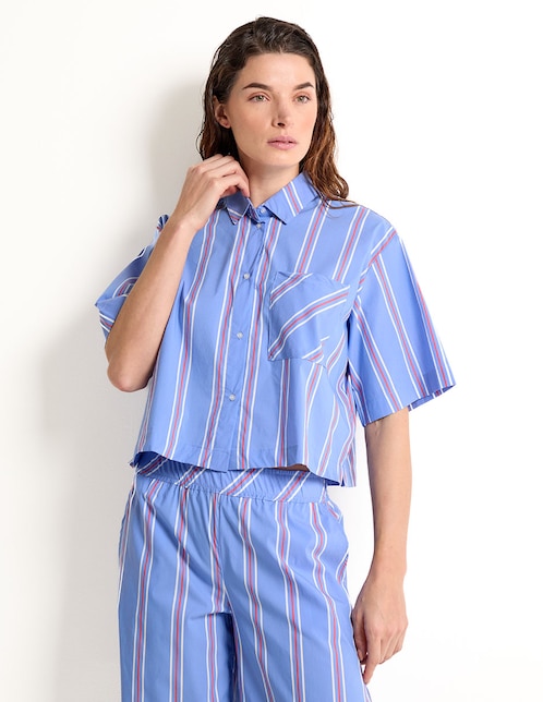 Playera pijama Etam estampado a rayas para mujer