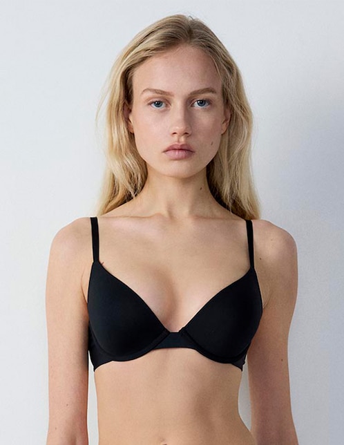 BRASSIERE INVISIBLE, 36B, NEGRO