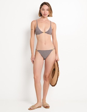 Top bikini Etam estampado con copa removible para mujer