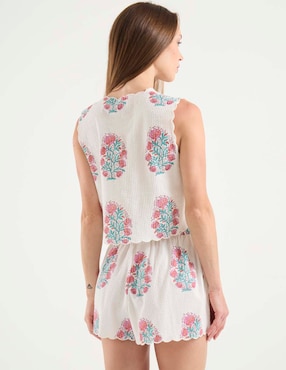 Playera pijama Etam floral para mujer