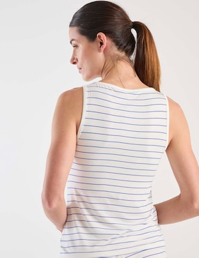 Playera pijama Etam estampado a rayas para mujer