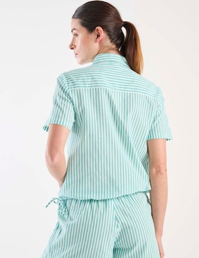 Playera pijama Etam estampado a rayas para mujer
