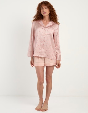 Playera pijama Etam estampado microprint para mujer