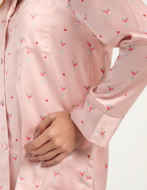 Playera pijama Etam estampado microprint para mujer