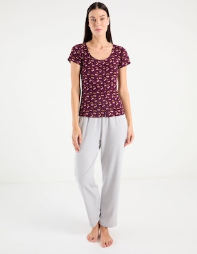 Playera pijama Etam estampado floral para mujer