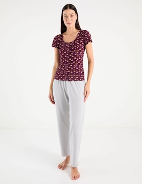 Playera pijama Etam estampado floral para mujer