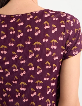 Playera pijama Etam estampado floral para mujer