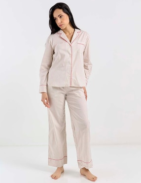 Playera pijama Etam estampado a rayas para mujer