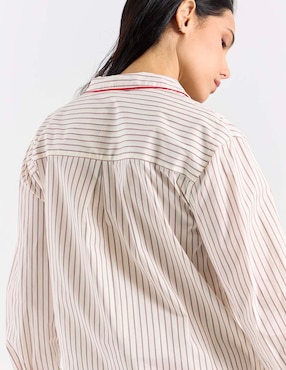 Playera pijama Etam estampado a rayas para mujer