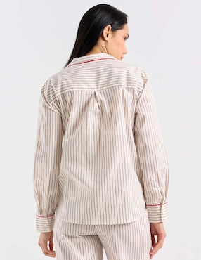 Playera pijama Etam estampado a rayas para mujer