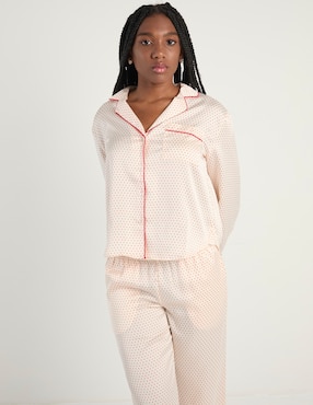 Playera pijama Etam estampado microprint para mujer