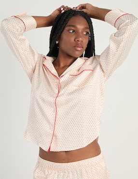 Playera pijama Etam estampado microprint para mujer
