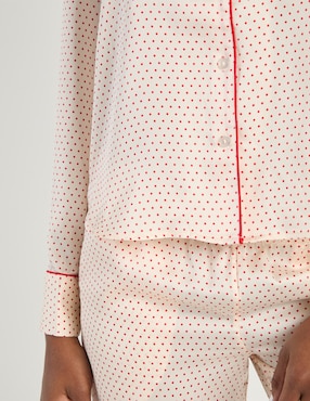 Playera pijama Etam estampado microprint para mujer