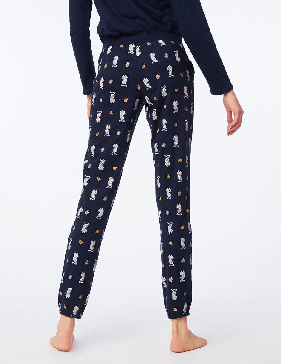 Pantalón pijama ETAM azul marino con diseño gráfico en Liverpool