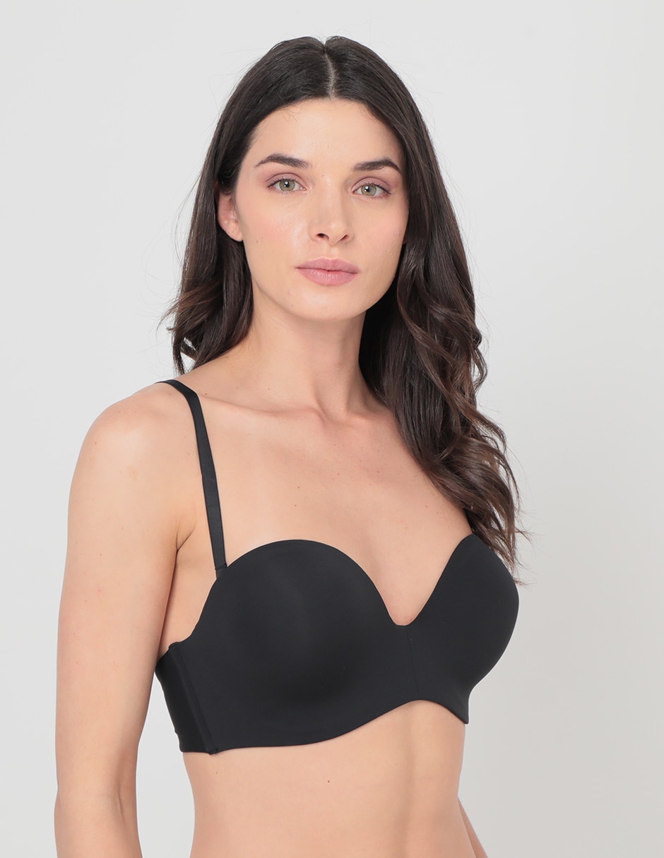 BRASSIERE INVISIBLE, 34D, NEGRO