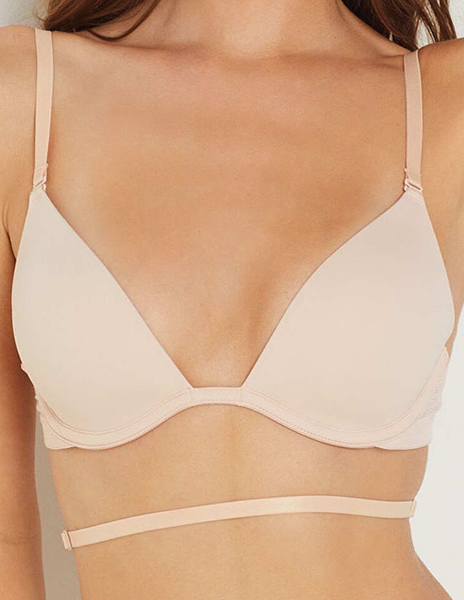 BRASSIERE INVISIBLE, 36D, BEIGE