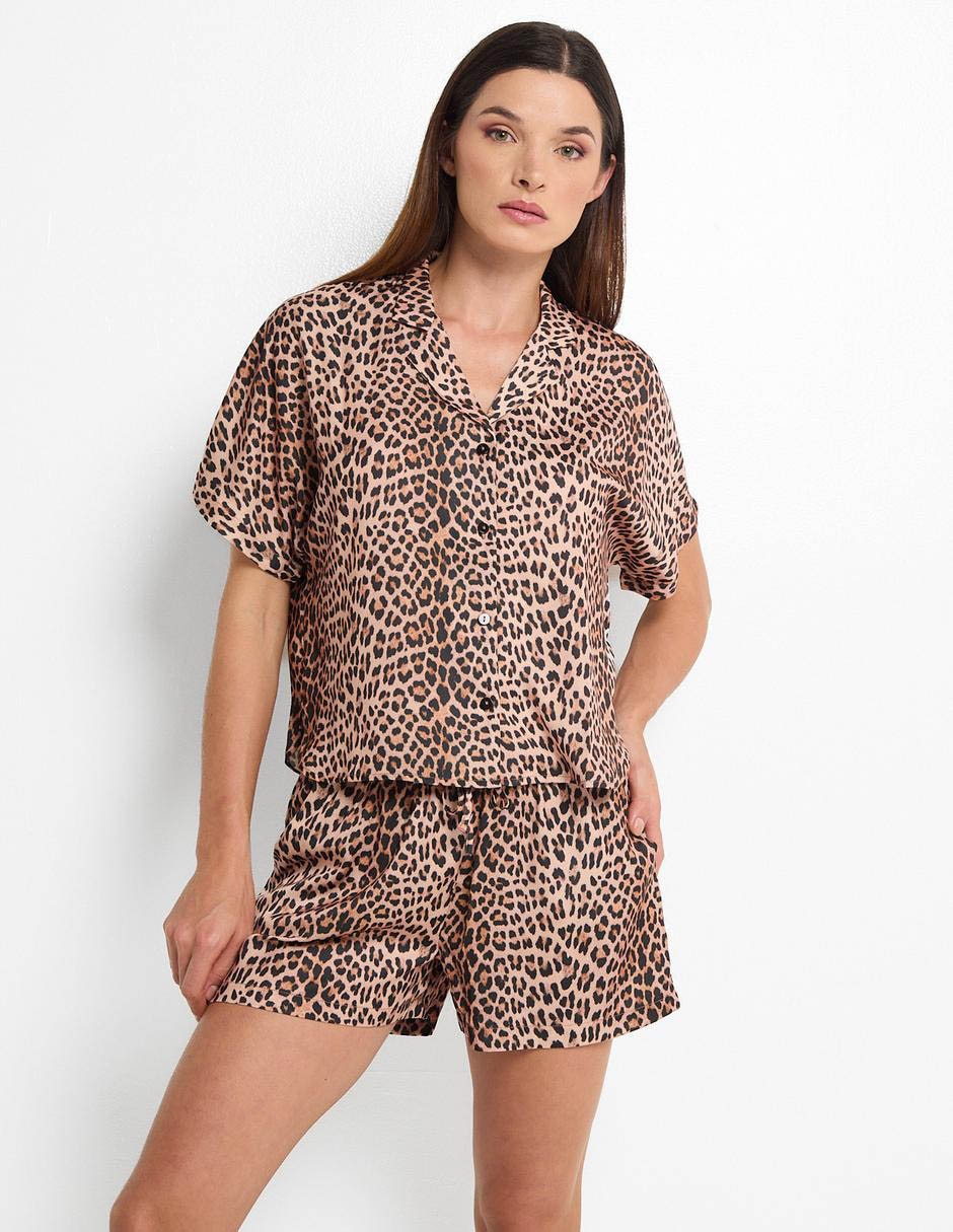 Pijamas De Mujer Animal Print Playera Pijama Etam Animal Print