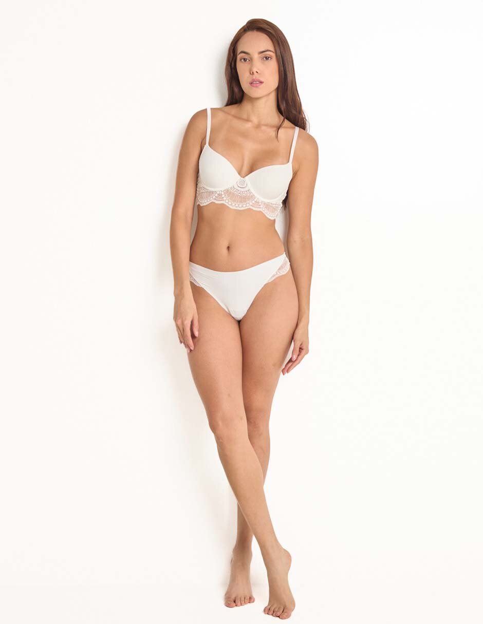 Brassiere demi con copa para mujer 5