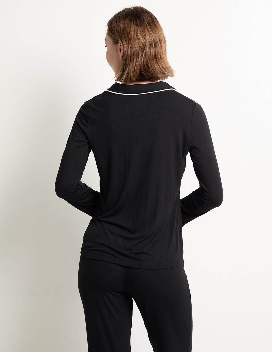 PIJAMA PLAYERA ALBANE REGUL, CH, NEGRO