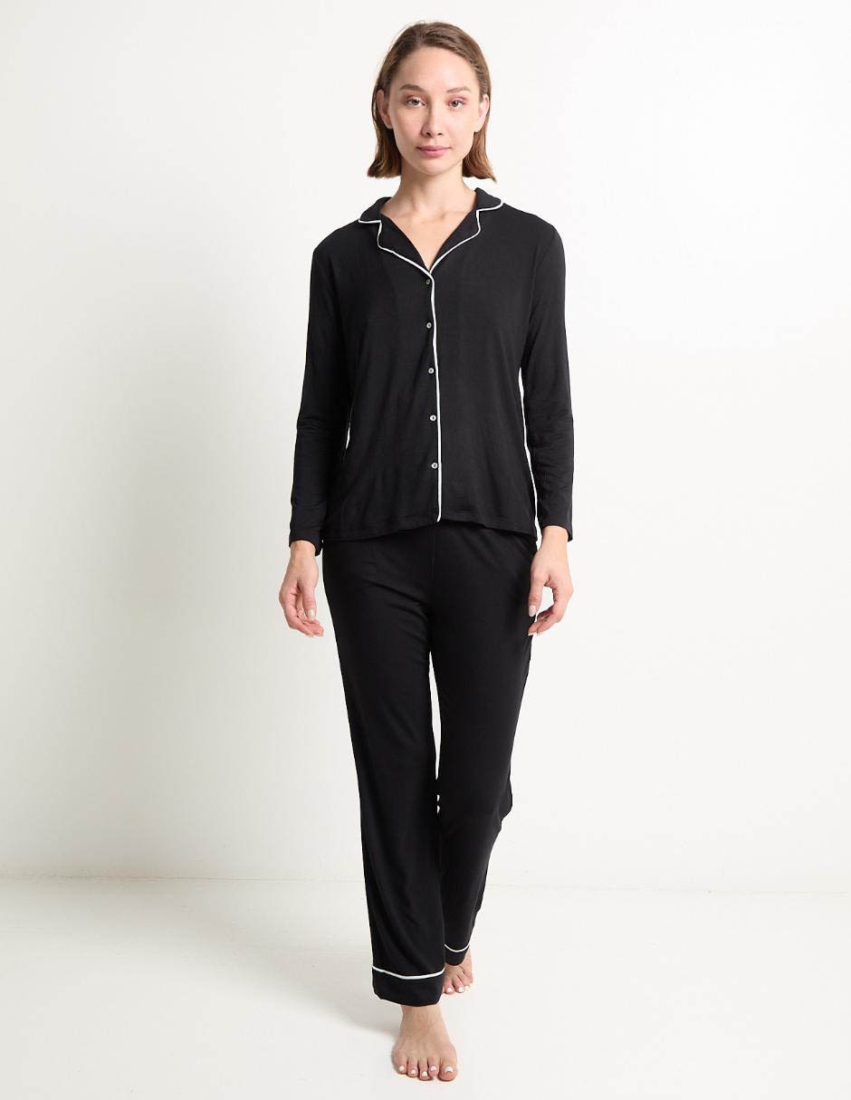 PIJAMA PLAYERA ALBANE REGUL, CH, NEGRO