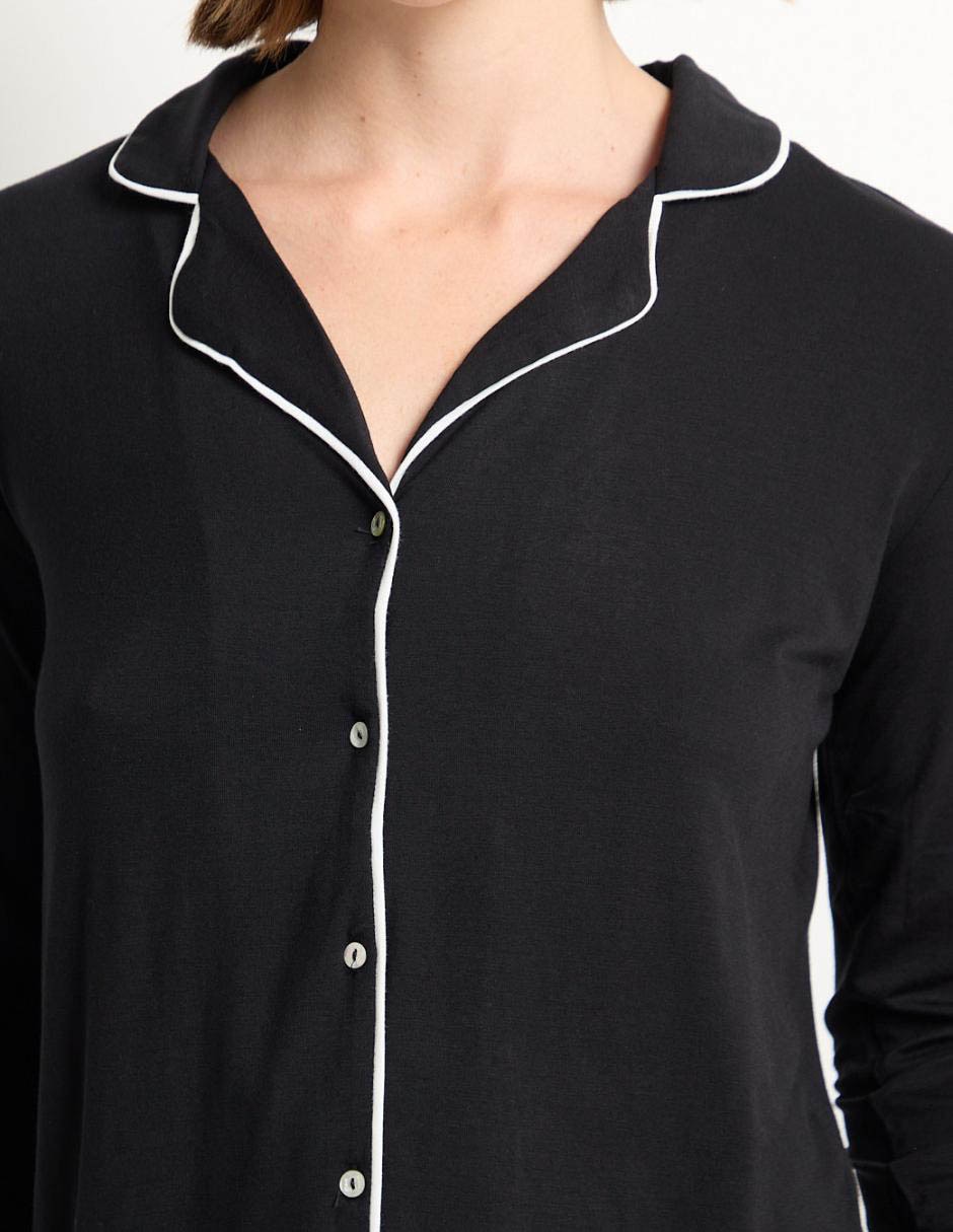 PIJAMA PLAYERA ALBANE REGUL, CH, NEGRO