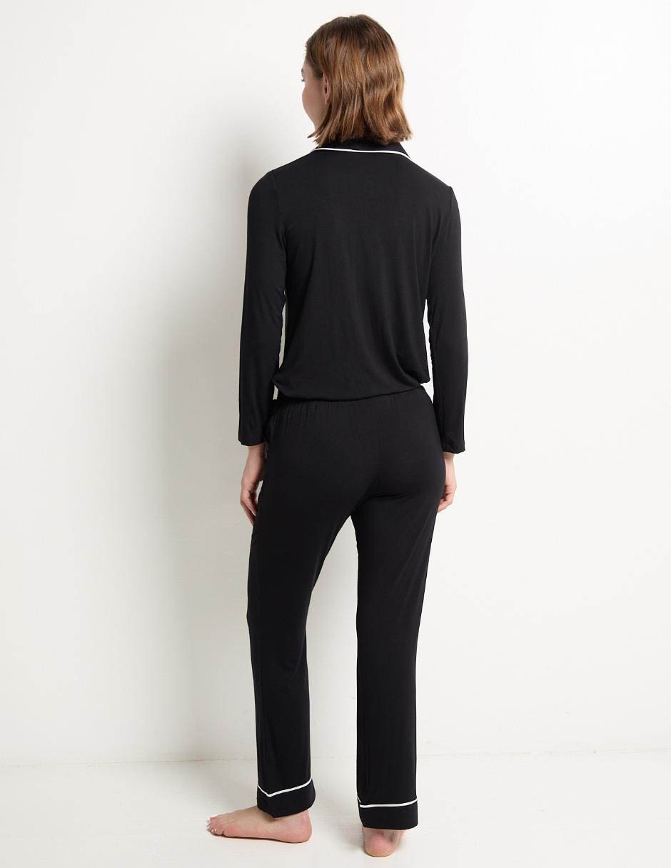 PANTALÓN ALBANE LISO, XL, NEGRO