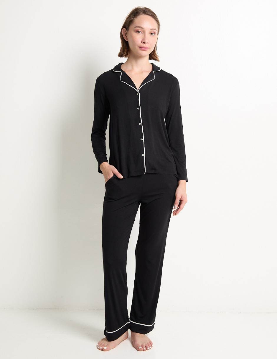 PANTALÓN ALBANE LISO, XL, NEGRO