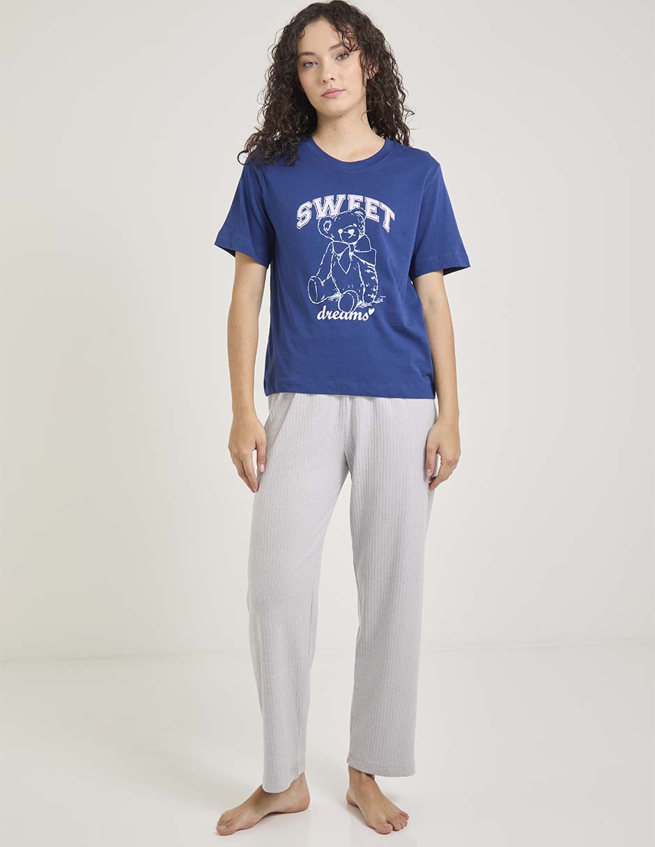 Playera pijama estampada para mujer 3