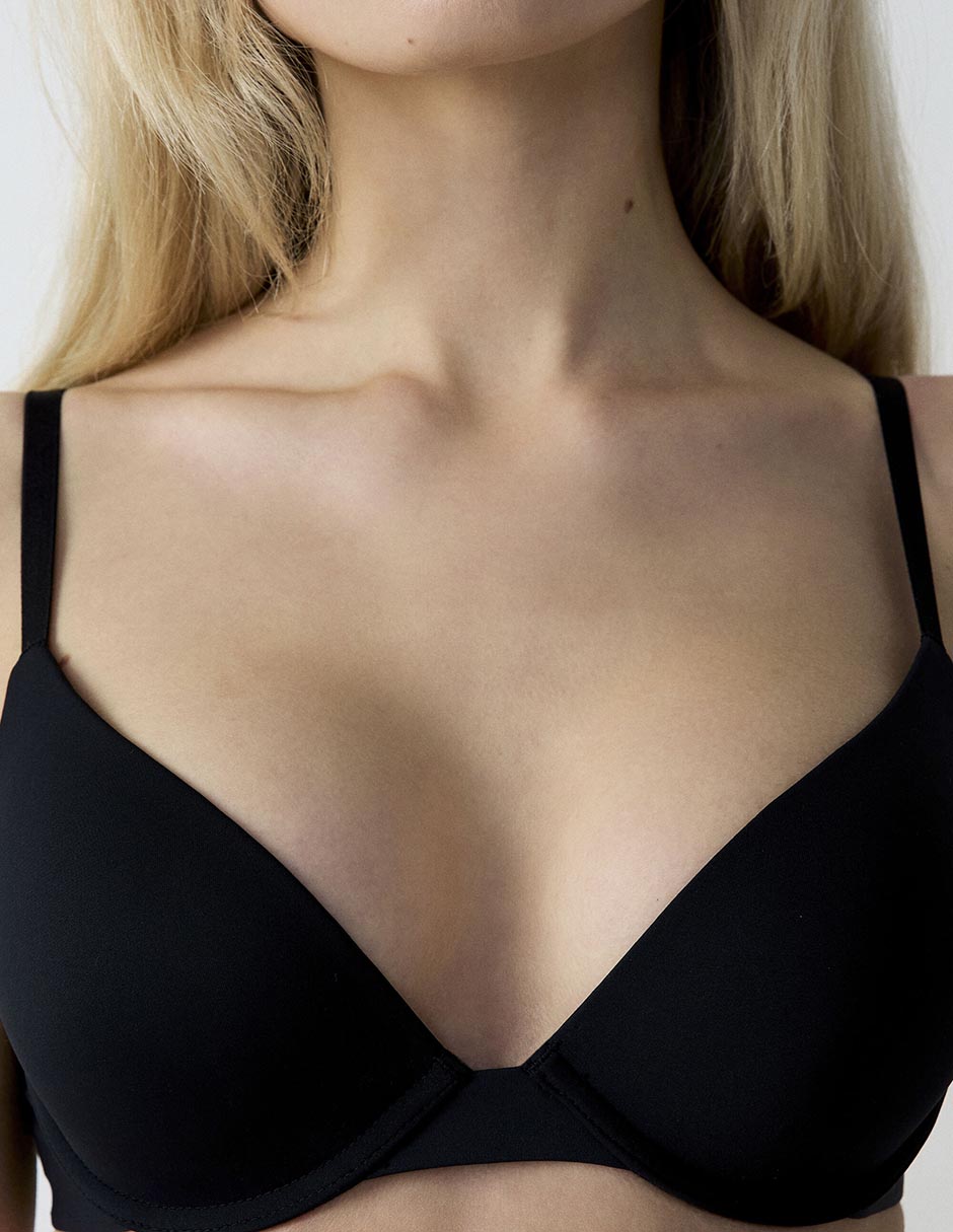 BRASSIERE INVISIBLE, 36B, NEGRO