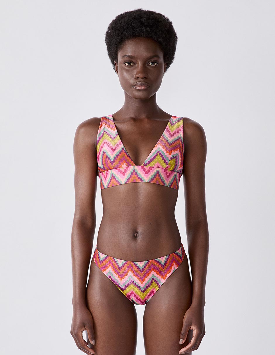 Top bikini Etam estampado con copas para mujer Liverpool