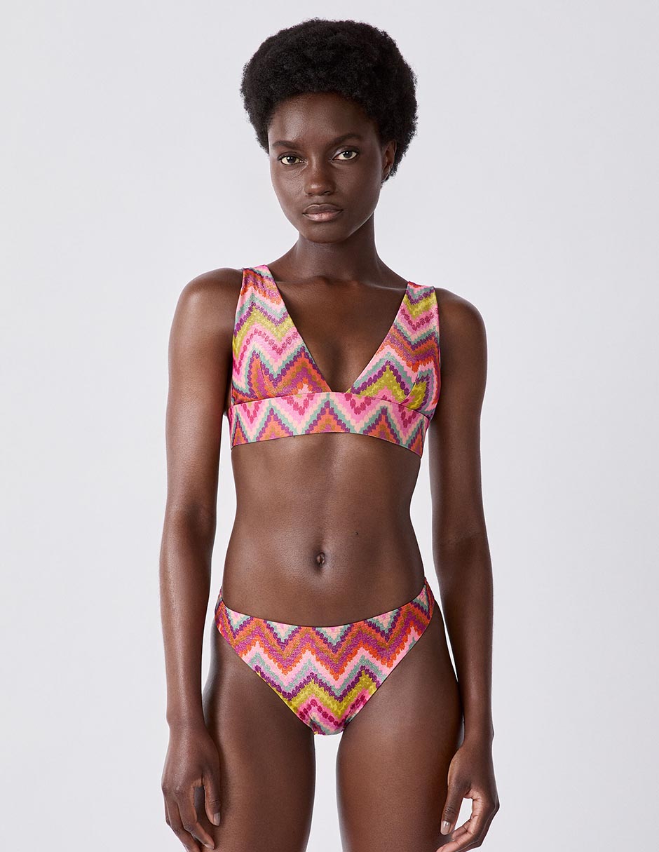 Bikini estampado a la cadera para mujer Bikini estampado a la cadera para mujer