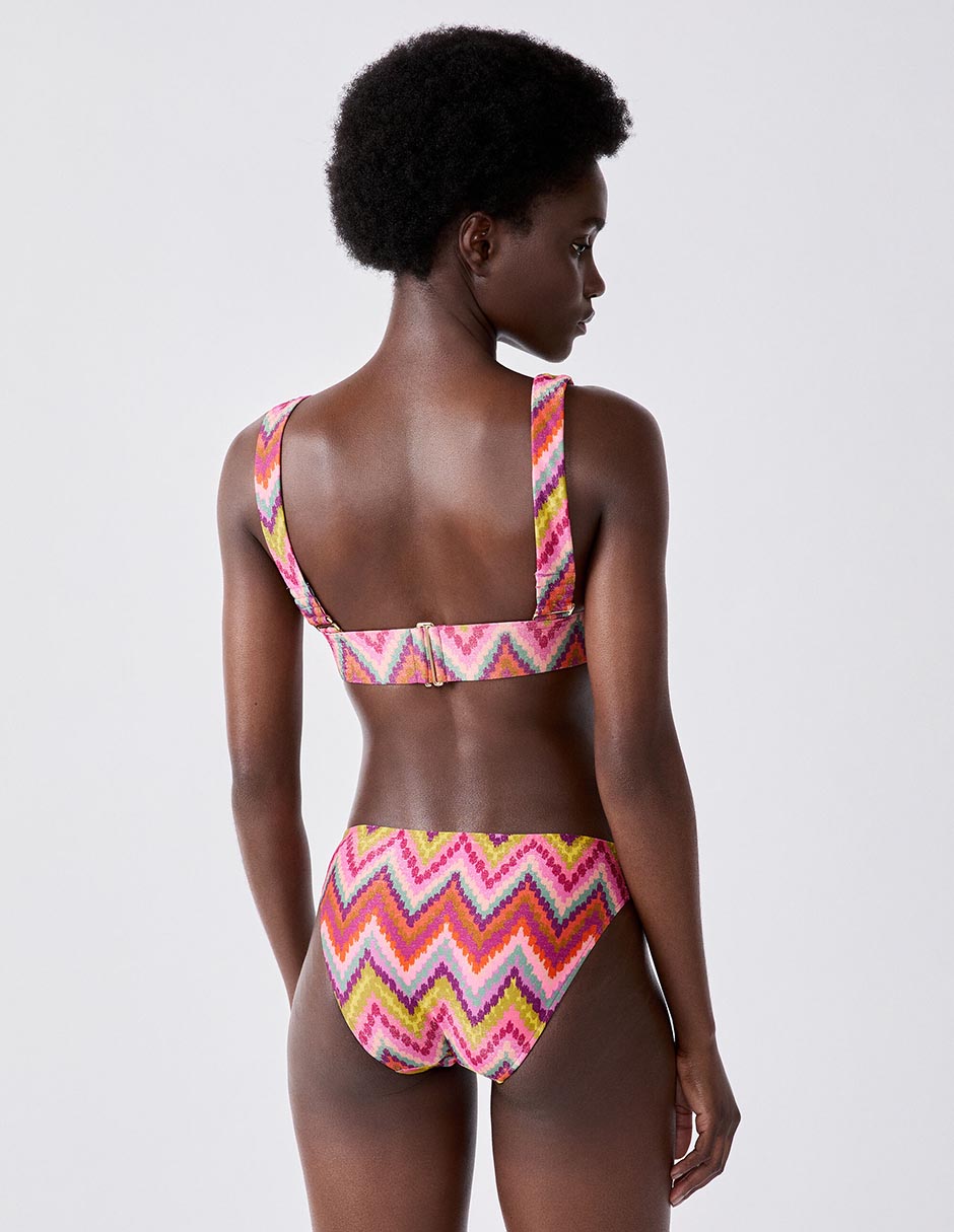 Bikini estampado a la cadera para mujer 2