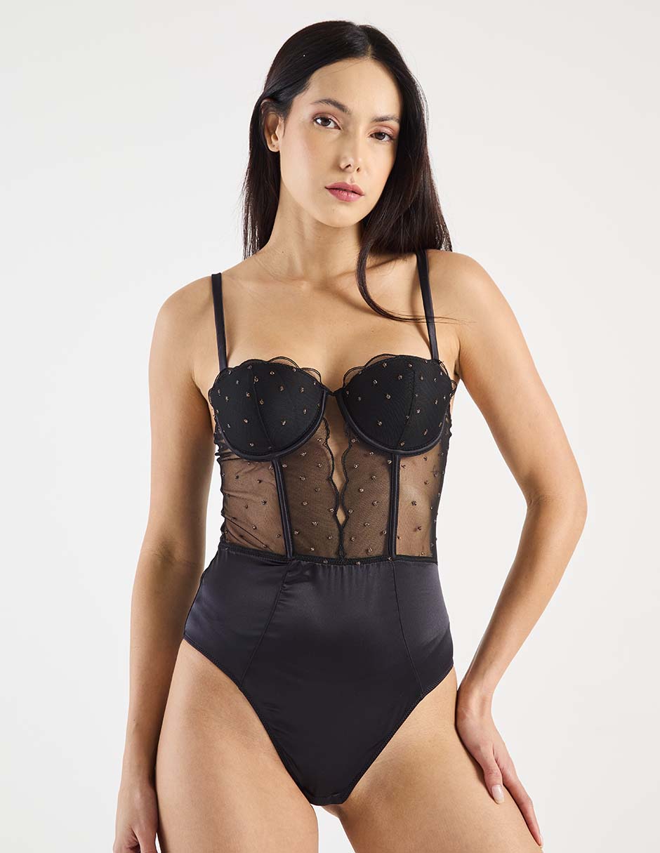 Body con escote para mujer