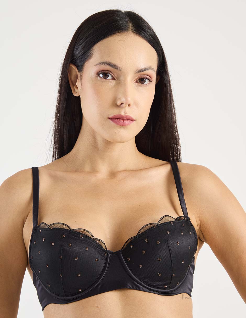Brassiere demi copa preformada para mujer Brassiere demi copa preformada para mujer