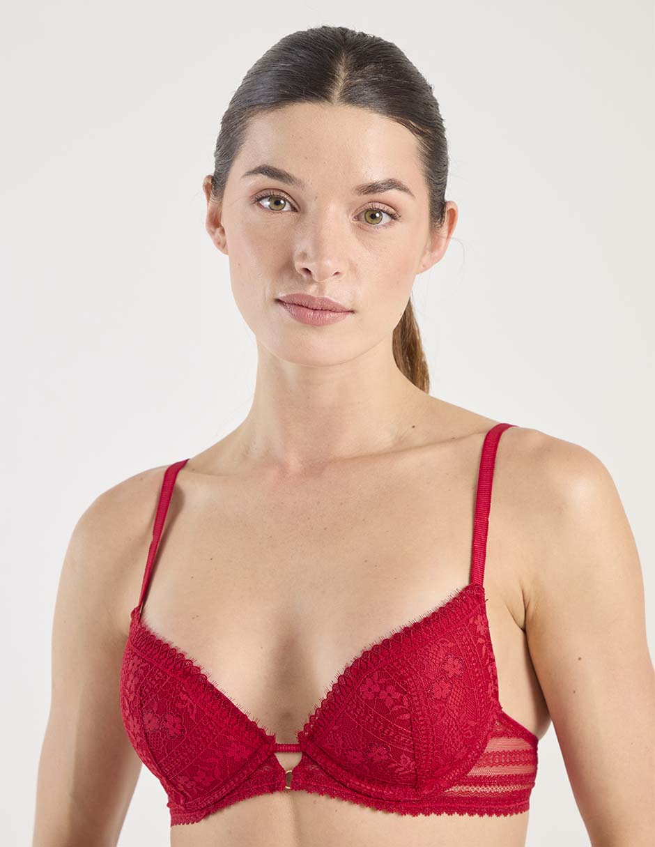 Brassiere demi copa preformada para mujer