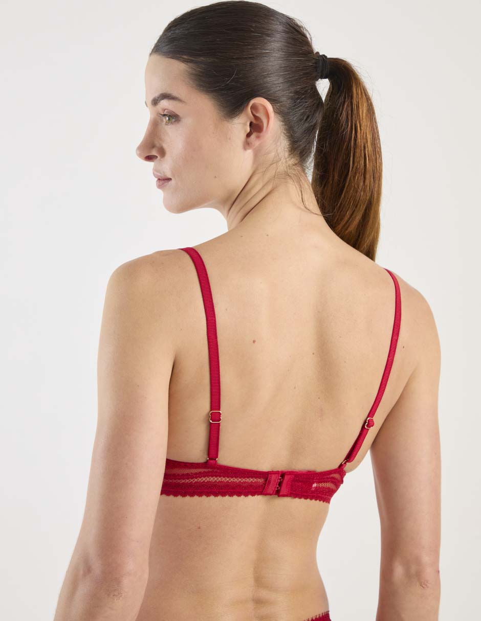 Brassiere demi copa preformada para mujer 6