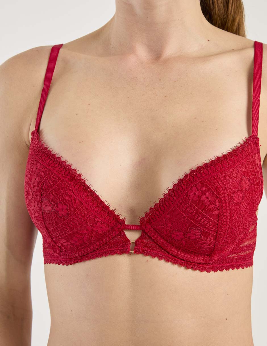 Brassiere demi copa preformada para mujer 7