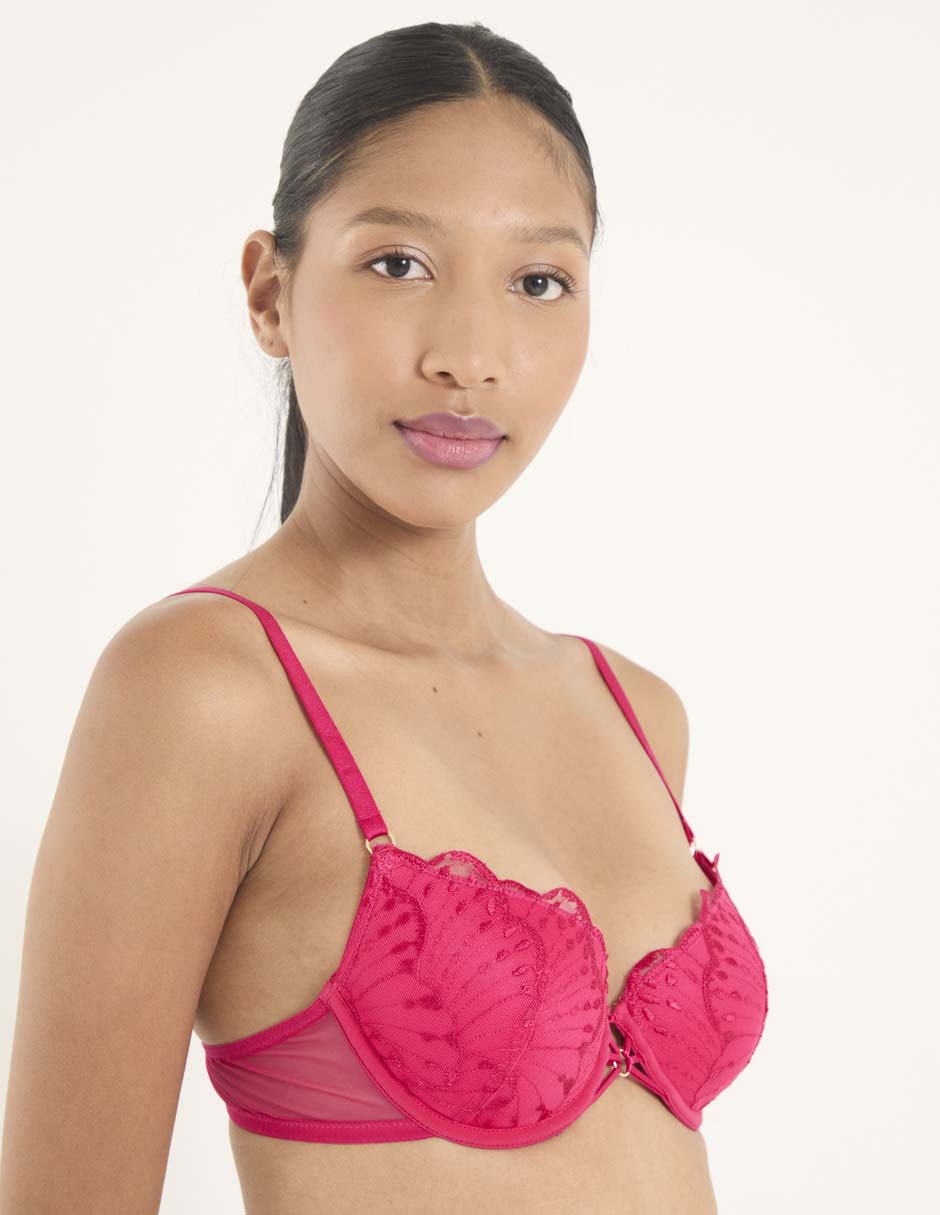 Brassiere demi con copa para mujer 2