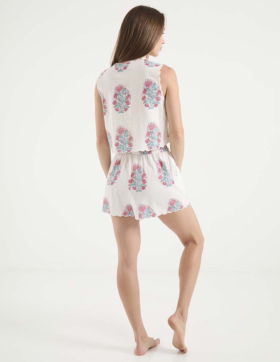 Short pijama floral para mujer 2