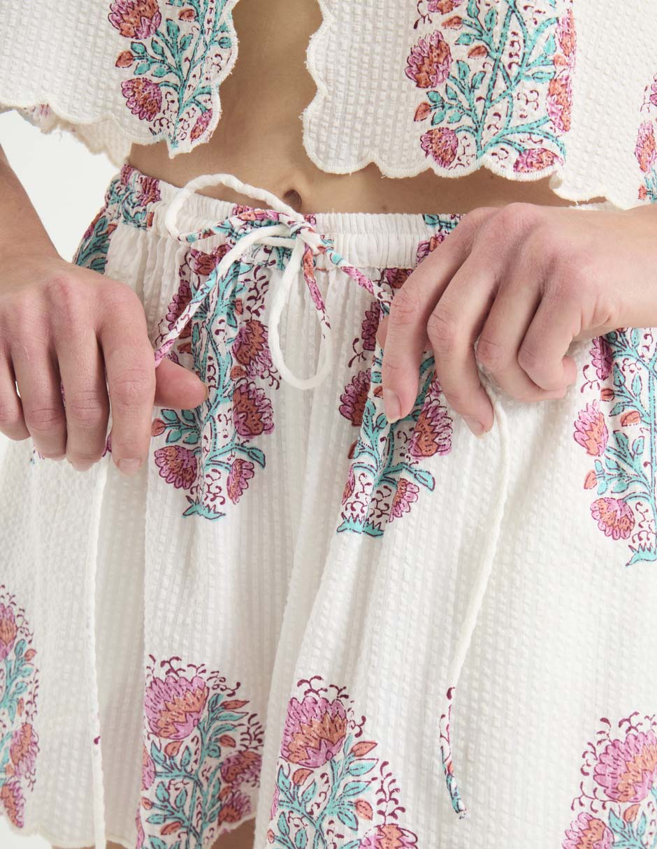 Short pijama floral para mujer 4