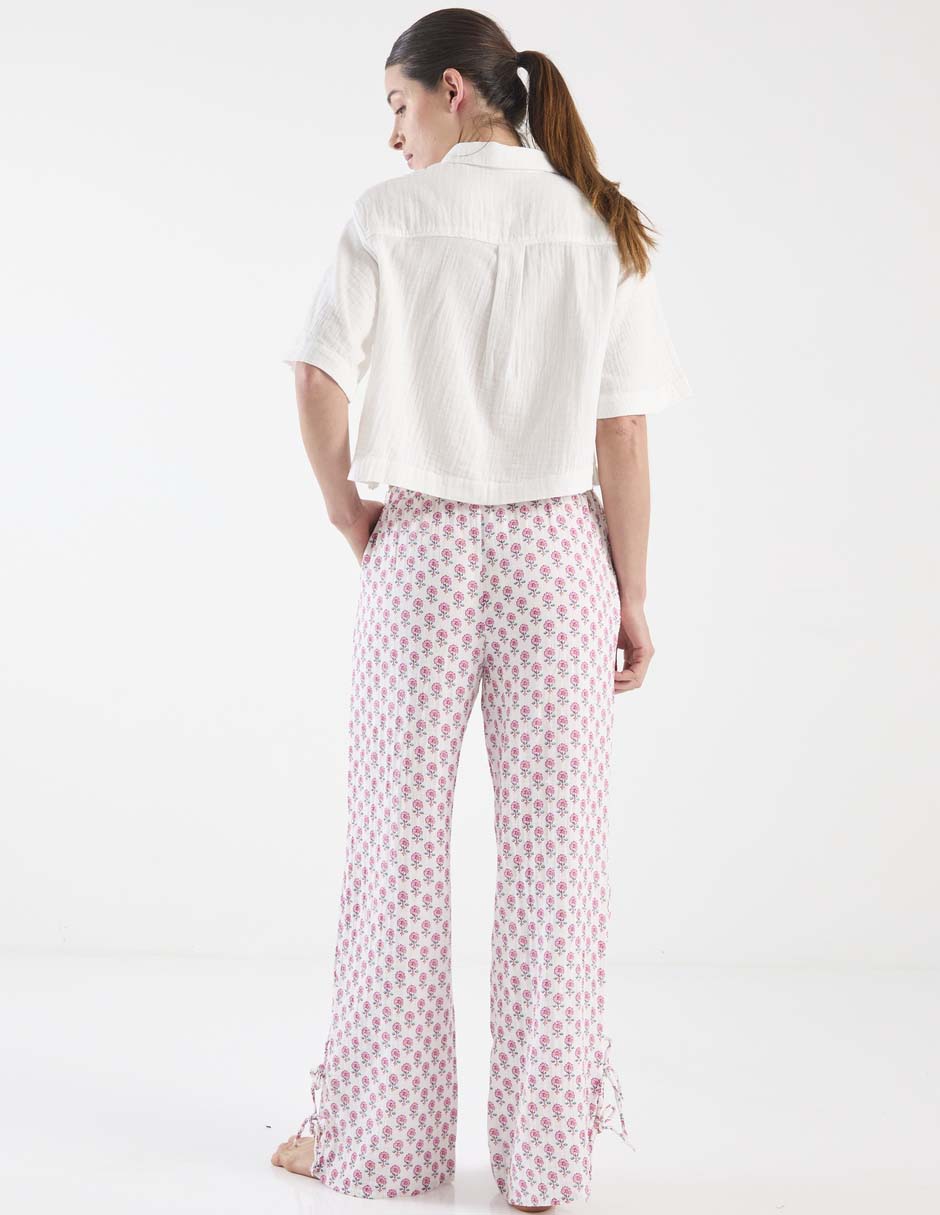Pantalón pijama de algodón para mujer 2