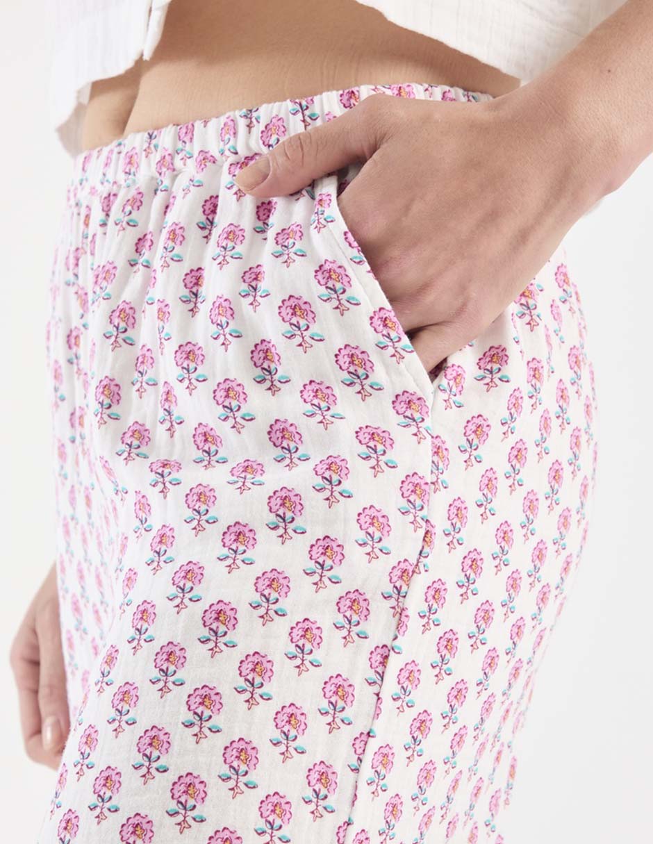 Pantalón pijama de algodón para mujer 4
