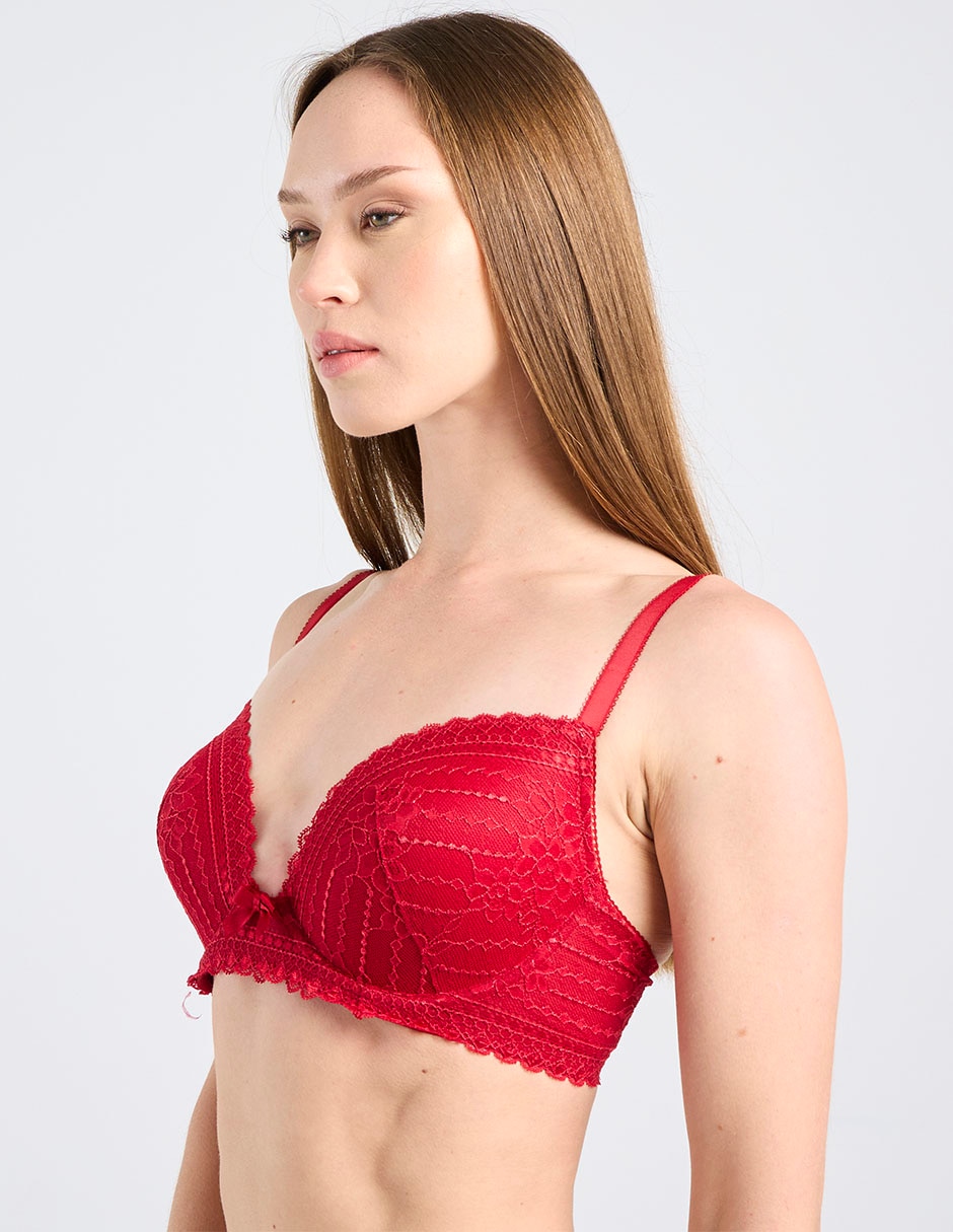 Brassiere demi copa preformada para mujer 2