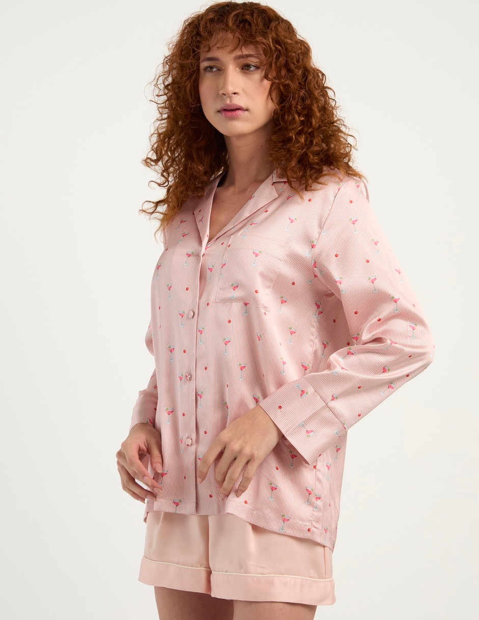 Playera pijama estampado microprint para mujer 2