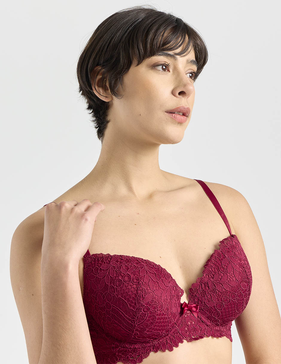 Brassiere demi copa preformada para mujer 2