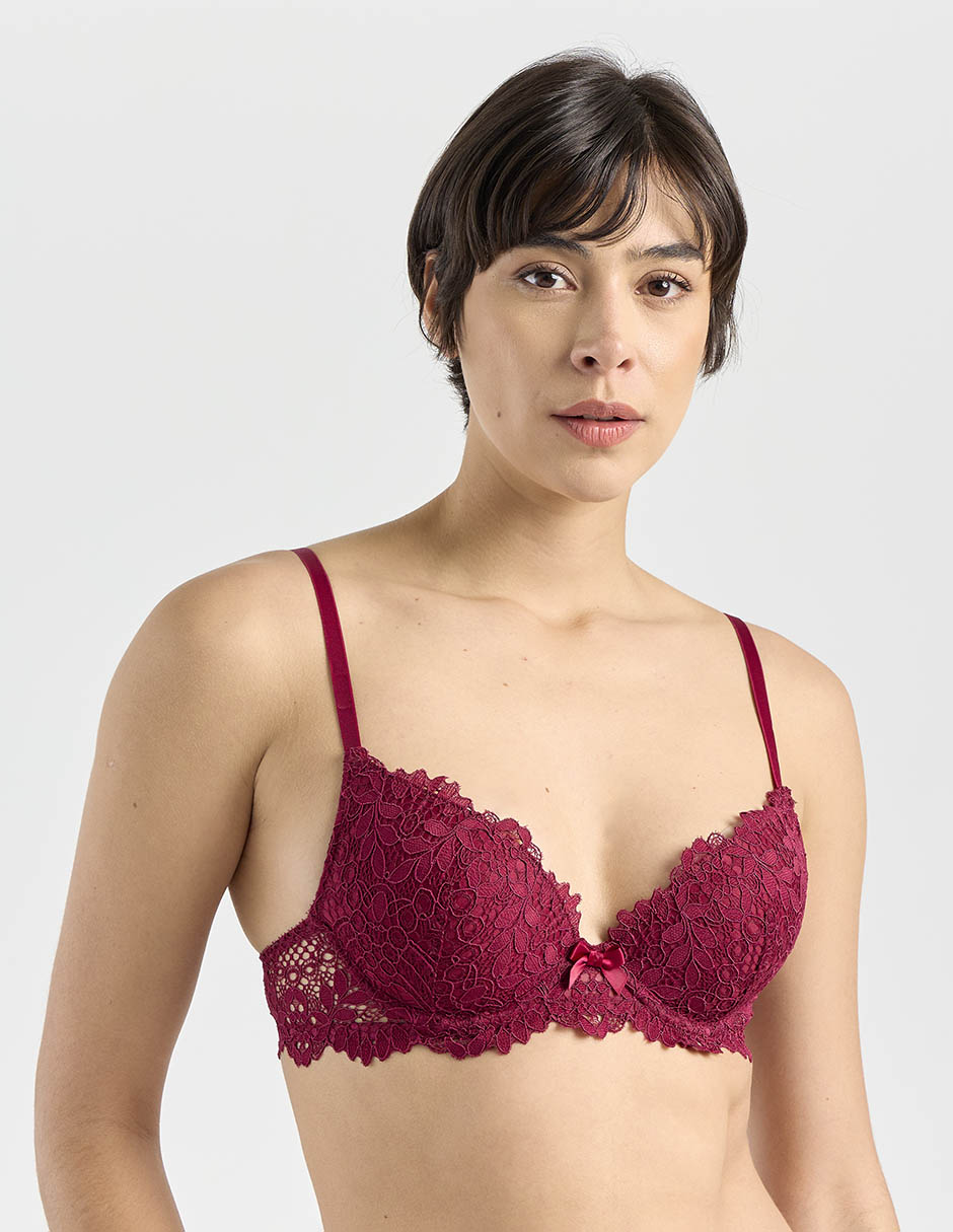 Brassiere demi con copa push up para mujer Brassiere demi con copa push up para mujer