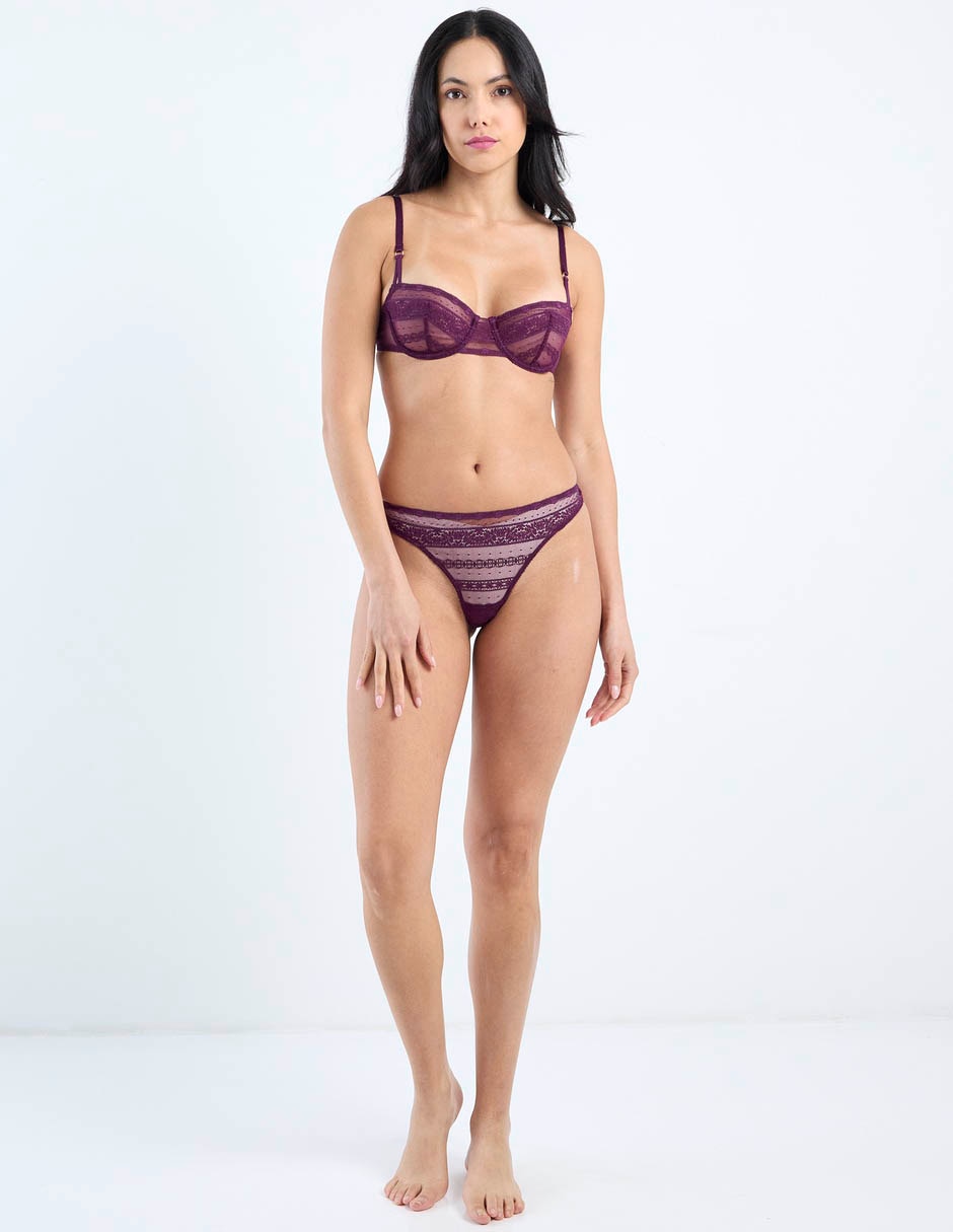 Brassiere balconette media copa para mujer 5