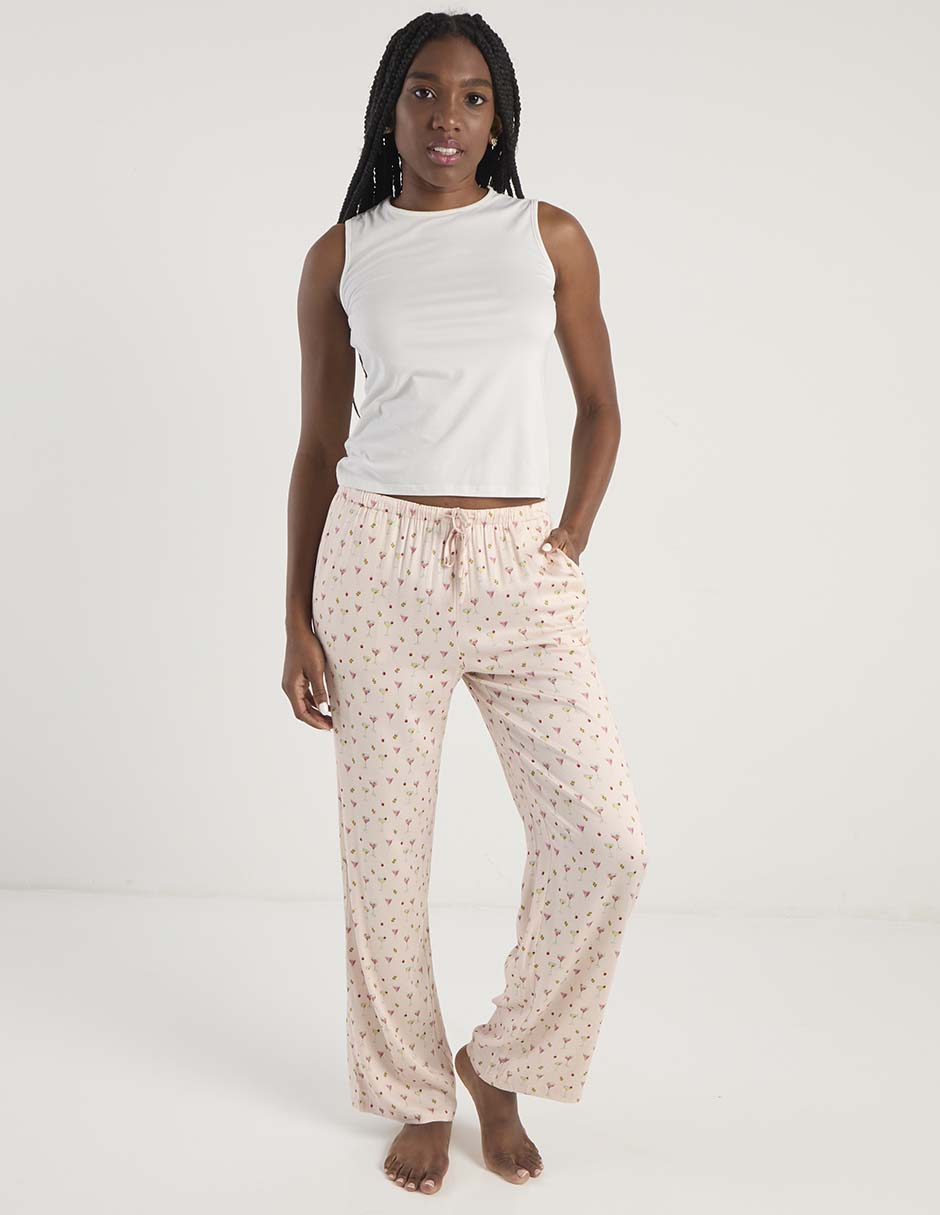 Pantalón pijama de algodón para mujer 2